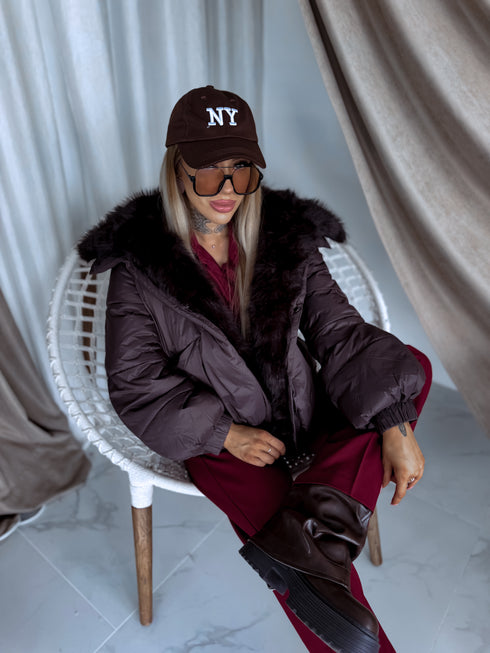 Short jacket "NORTH FL257" - CHOCO